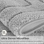 GRANNY SAYS Gray Bathroom Rug 71" x 24", Non-Slip Microfiber Bath Mat - Image 4