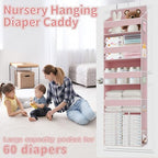TAHAVICE 1PC Pink Over the Door Nursery Organizer - Image 3