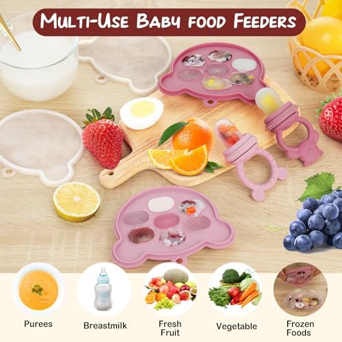 Baby Breastmilk Popsicle Molds & Baby Fruit Feeder, Infant Food Freezer Tray - Image 7