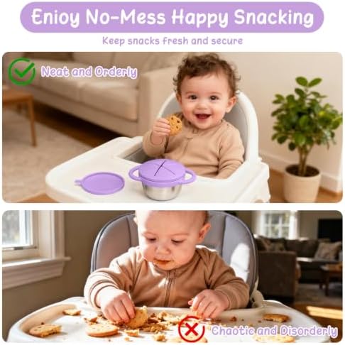 2 Pack Baby Stainless Steel Snack Containers - Image 4