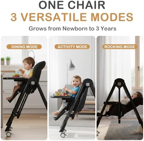 3-in-1 Foldable High Chairs for Babies and Toddlers - Image 2