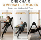 3-in-1 Foldable High Chairs for Babies and Toddlers - Image 2
