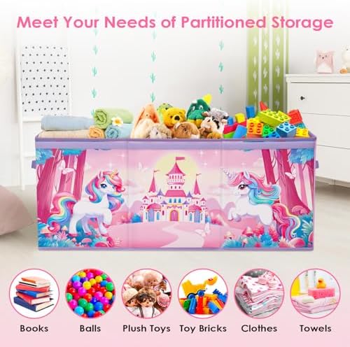 decalsweet Large Toy Box Collapsible Chest Organizer - Image 4