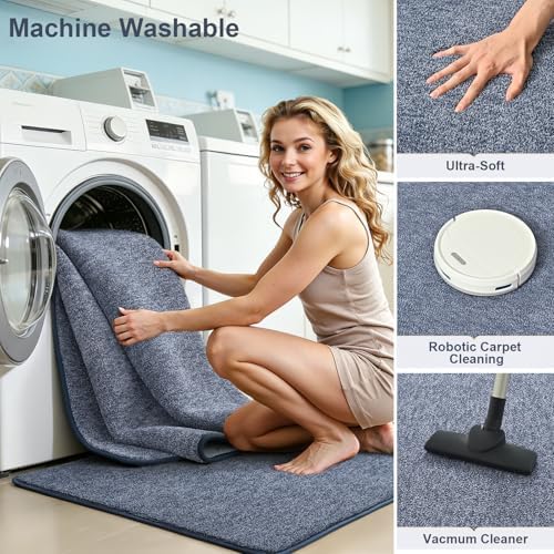 Keeko 7x10 Area Rugs for Living Room, Soft Washable Memory Foam Bedroom Rug - Image 6