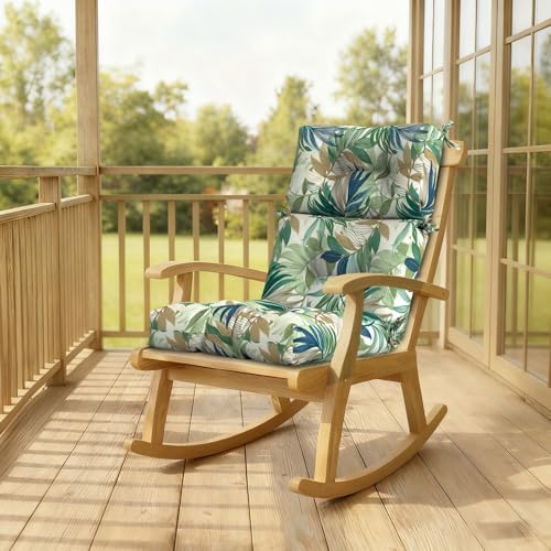 DYTXIII Outdoor High Back Chair Cushions Set of 2, Water Repellent Tufted - Image 6