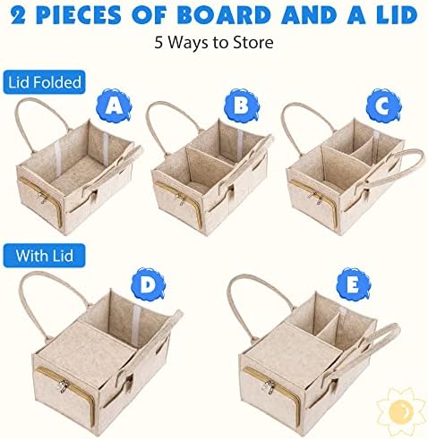 Maliton Felt Diaper Caddy Organizer - Image 3