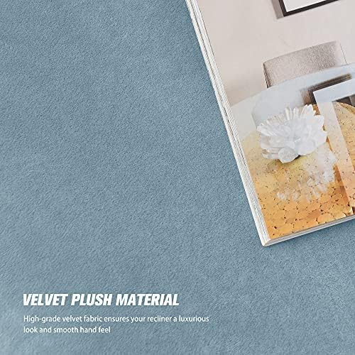Stretch Recliner Covers, 4-Piece Ultra Soft Velvet Recliner Chair Slipcover - Image 3