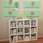 OSCHF 12-Cube Storage Shelf Bookcase, Warm White - Image 4