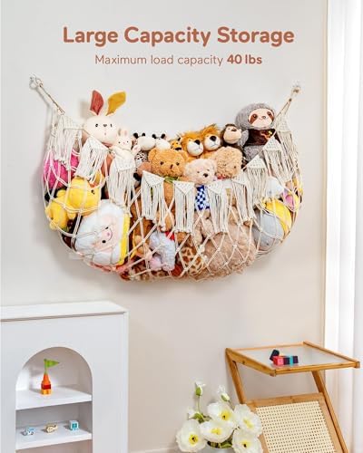Boho Stuffed Animal Hammock, Falt Wall or Corner Hanging - Image 2
