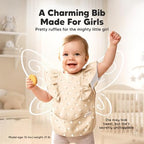 KeaBabies Waterproof Bibs for Baby Girl, 2-pk Lightweight - Image 2