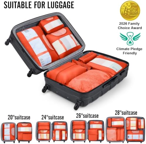 Veken 8 Set Packing Cubes for Travel Essentials, Suitcase Organizer Bags in 4 - Image 6