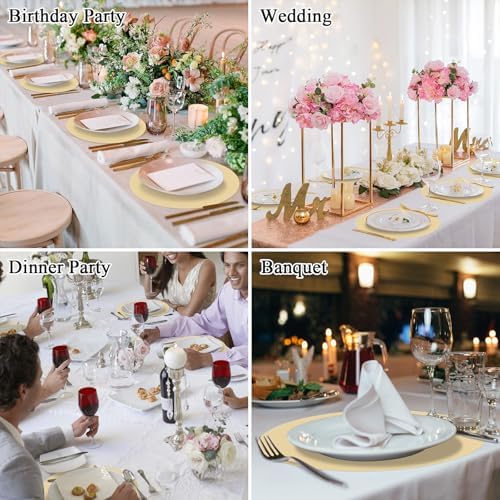 SHACOS 100 PCS Round Paper Placemats 13 inch Disposable Paper Place Mats - Image 7