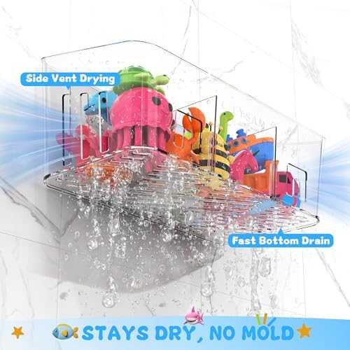 Bath Toy Storage 2 Packs, Large Bath Toy Holder - Image 2