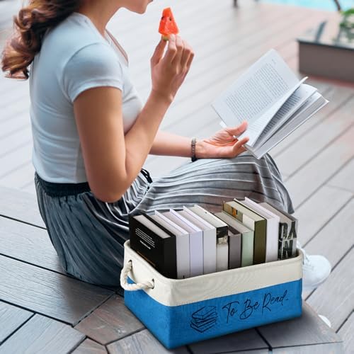 Marsui 1 Pcs TBR Basket Book Storage Bin Bookish Gifts - Image 6