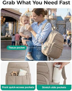 BAGSMART Baby Diaper Bag with Waterproof Pad - Image 2