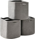 ICERZCZ 13 Inch Cube Closet Storage Bins, Woven Cotton Rope Organizer Baskets by ICERZCZ