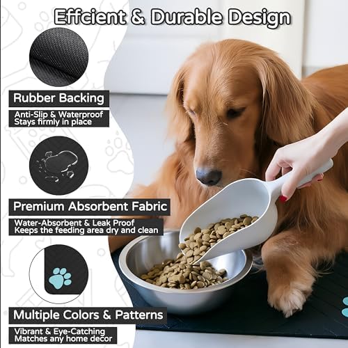 Dog Cat Food Mat, Absorbent Pet Feeding Mat - Image 4