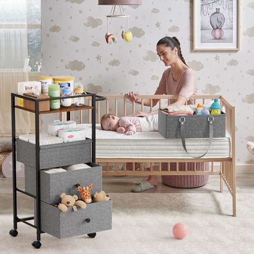 3In1 Modanais Baby Diaper Caddy Organizer Cart - Image 3