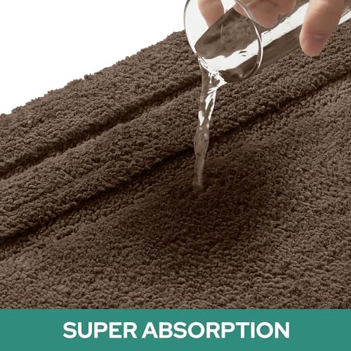 HOMEIDEAS Bathroom Rugs Sets 2 Piece, Super Soft and Absorbent Non Slip - Image 4