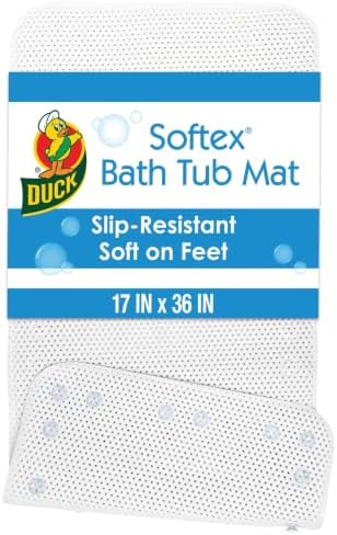 Duck Brand Softex Bath Mat for Tubs, Machine Washable, 17 x 36 Inches, Skid by DuckBrand