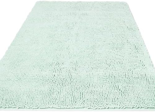 Yeaban Chenille Spa Blue Bathroom Rug 36"x60", Non-Slip Rubber Backing by Yeaban