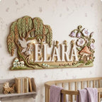 Personalized Fairy Nursery Name Sign, Custom Enchanted Woodland Wall Decor - Image 5