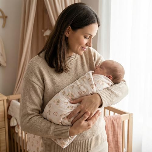 Muslin Swaddle Blankets for Newborn, Cotton Receiving Blanket - Image 3