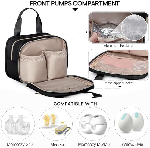 Fasrom Wearable Breast Pump Bag, Insulated Pump Carrying Case - Image 2