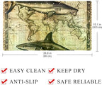 Shower Mat Non Slip 26.8 x 15.1 Inches, Vintage Fish Bathtub Mat Shower Stall - Image 4