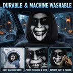 2 Pack Scary Headrest Covers for Cars, Funny Scary Face Auto Seat Elastic - Image 5
