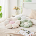 Kcvvcr White Flower Pillow, 17.7" Cute Flower Shaped Floor Pillow, Aesthetic - Image 4