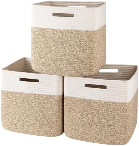 OIAHOMY 13 Inch Cube Storage Bins, Insert Storage Baskets by MasterofSpaceOptimization