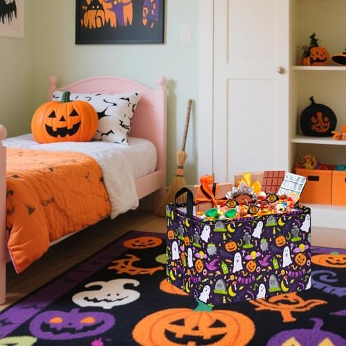 Rec Halloween Ghost Storage Basket Box Hamper Collapsible Organizer Bin Gift - Image 4