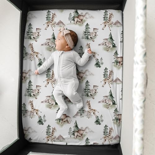 Pack n Play Sheets, BROLEX 2 Pack Mini Crib Sheets, Stretchy Portable Fitted - Image 3