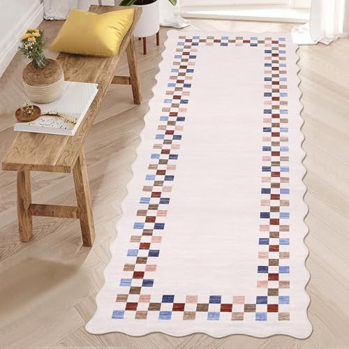 GarveeHome Washable Runner Rug 2x10 Modern Bordered Hallway Runner Rug - Image 2
