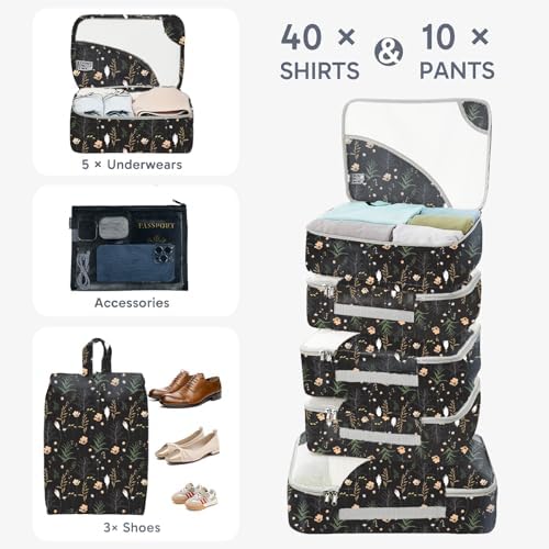 OlarHike Packing Cubes for Travel, Gifts for Women Mom, Anti-Tearing Suitcase - Image 4
