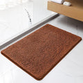 Chenille Bathroom Rug 24"x36" Rust, Non-Slip Plush Bath Mat by Kildoss