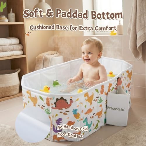 MORAIS Collapsible Baby Bathtub, Toddler Bathtub - Image 5