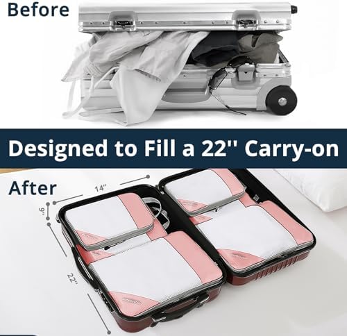 NICOSHOW Compression Packing Cubes 6 Set, Compressible Space-Saving Packing - Image 6
