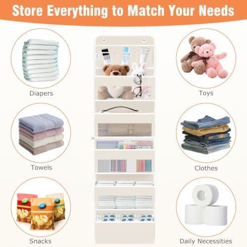 Over The Door Organizer Storage Large Capacity Hanging Bedroom Storage - Image 6