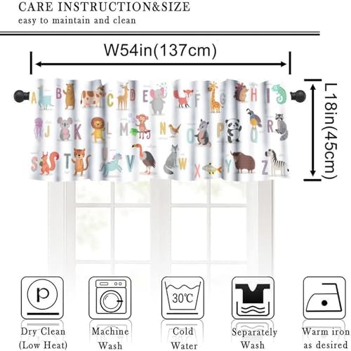 Kids ABC Alphabet Valance Curtains - Image 2