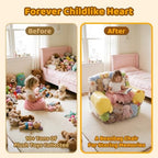 Clear Stuffed Animal Storage Bean Bag Chair Organizer - Image 6
