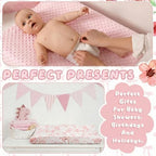 Smoothnovelty 3 Pcs Pink Bow Baby Changing Pad Covers, Changing Table Cover - Image 4
