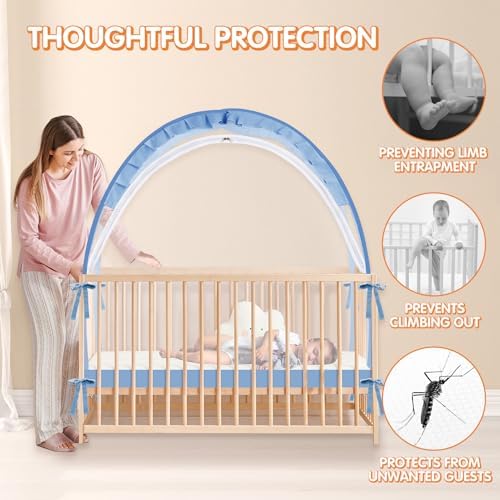 Crib Tent to Keep Baby from Climbing Out - Image 2