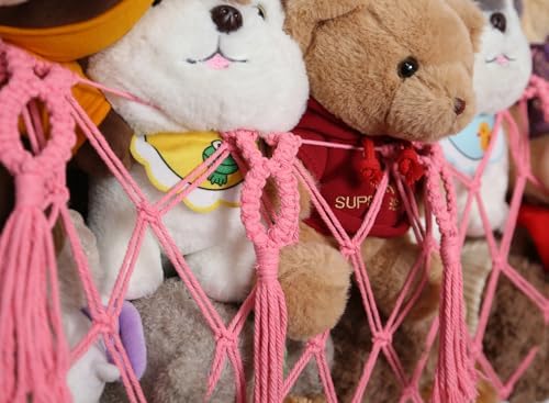 YKBU Stuffed Animal Net or Hammock Macrame Toy Diaplay Plush Toy Holder Corner - Image 5
