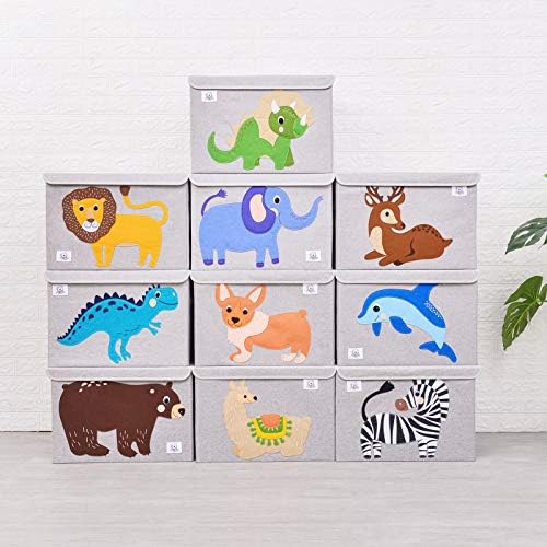 Large Toy Box Storage with Lid, Foldable Fabric Toy Chest Storage - Image 5