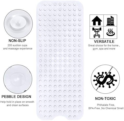 YINENN Bath and Shower Safety Mats 40x16 inch, Non Slip - Image 5