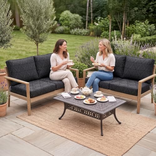 8Pcs Patio Cushion Covers Stretch Outdoor Furniture Protector Slipcovers - Image 2