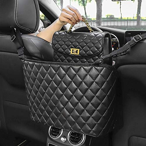Car Net Pocket Handbag Holder, PU Leather Handbag Holder by Guoord