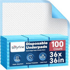 SOFYFINE Extra Large Chucks 36"x36" 100 Count Disposable Bed Pads Heavy Duty by SOFYFINE
